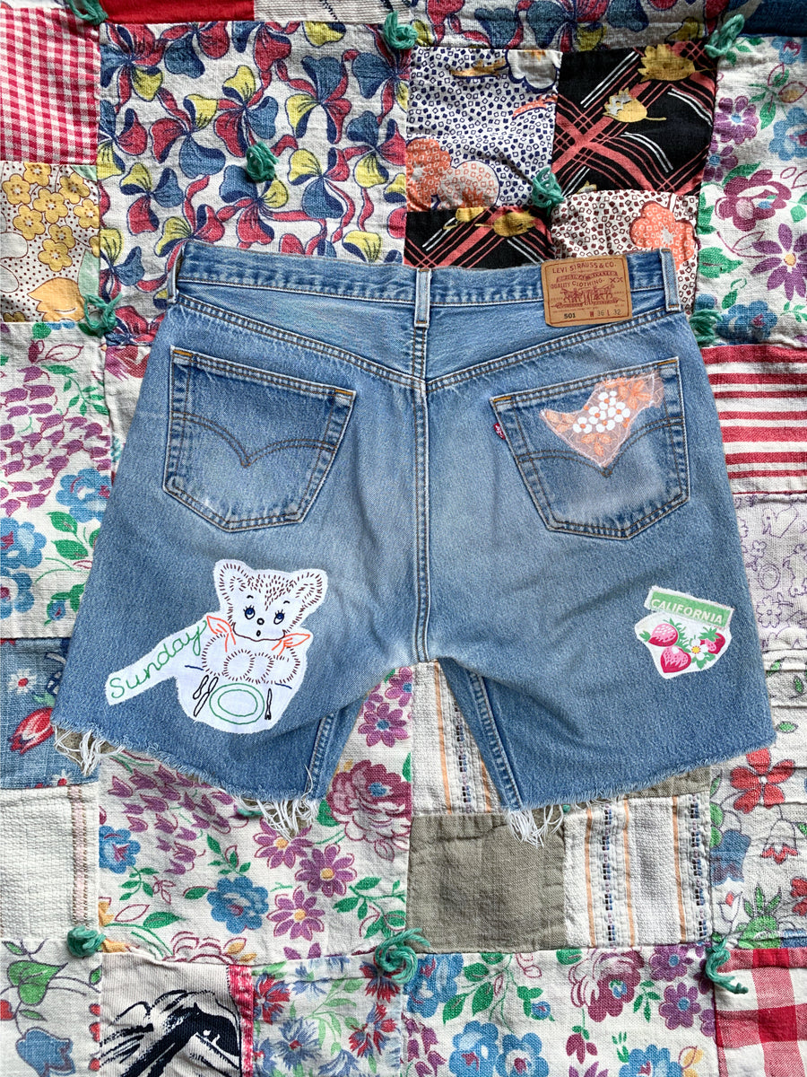 Robin Hood Patchwork Cutoff Levi's 501 Shorts – Women
