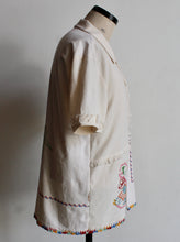Load image into Gallery viewer, Mexican Cowboy Days of the Week Linen Fringe Shirt