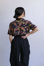 Load image into Gallery viewer, 1980s Silk Jewel Print Boxy Blouse