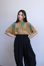 Load image into Gallery viewer, 1980s Silk Bamboo Print Blouse