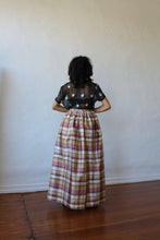 Load image into Gallery viewer, Laura Ashley Raw Silk Plaid Full Pleated Maxi Skirt