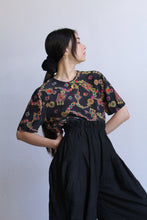 Load image into Gallery viewer, 1980s Silk Jewel Print Boxy Blouse