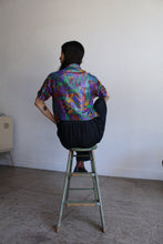 Load image into Gallery viewer, 1980s Metallic Animal Print Blouse