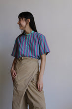 Load image into Gallery viewer, Striped Mock Collar Button-Down