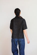 Load image into Gallery viewer, 1990s Black Silk Ribbon Blouse