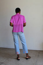 Load image into Gallery viewer, 1990s Fuschia Pink Silk Leopard Print Blouse
