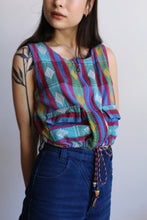 Load image into Gallery viewer, Woven Jewel Toned Diamond Zip Vest