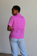 Load image into Gallery viewer, 1990s Fuschia Pink Silk Leopard Print Blouse