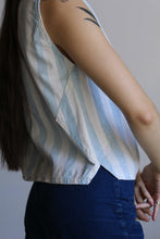 Load image into Gallery viewer, Chambray Striped Cotton Tank