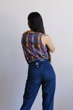 Load image into Gallery viewer, Woven Jewel Toned Diamond Zip Vest