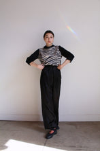 Load image into Gallery viewer, 1950s Faux Fur Zebra Wool Sweater