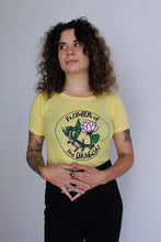 Load image into Gallery viewer, Flower of the Dragon Vintage Yellow Tee is