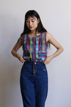 Load image into Gallery viewer, Woven Jewel Toned Diamond Zip Vest