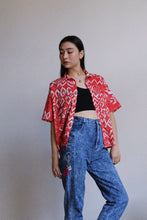 Load image into Gallery viewer, 1980s Abstract Print Boxy Button Down