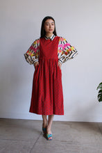 Load image into Gallery viewer, Red Corduroy Jumper Dress