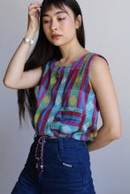 Load image into Gallery viewer, Woven Jewel Toned Diamond Zip Vest