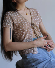 Load image into Gallery viewer, 1990s Sheer Daisy Lace Blouse