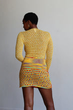 Load image into Gallery viewer, Vintage Rainbow Hand Knit Miniskirt