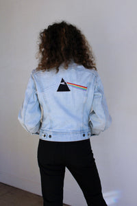 1970s Lee Pink Floyd Embroidered Light Wash Denim Jacket