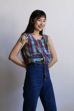 Load image into Gallery viewer, Woven Jewel Toned Diamond Zip Vest