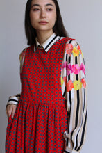 Load image into Gallery viewer, Red Corduroy Jumper Dress