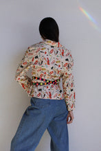 Load image into Gallery viewer, 1990s Kokeshi Doll Print Top