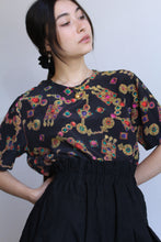 Load image into Gallery viewer, 1980s Silk Jewel Print Boxy Blouse