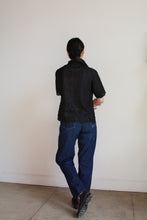 Load image into Gallery viewer, 1990s Black Silk Ribbon Blouse