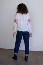 Load image into Gallery viewer, 1960s Cross Stitch Cotton Blouse