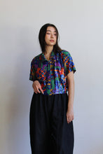 Load image into Gallery viewer, 1980s Metallic Animal Print Blouse