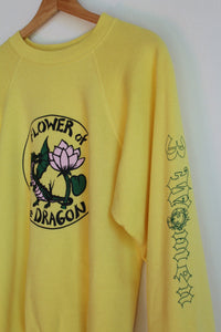 Flower of the Dragon Yellow Raglan Sweatshirt