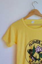 Load image into Gallery viewer, Flower of the Dragon Vintage Yellow Tee is