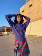 Load image into Gallery viewer, 1980s Purple Button Neck Wool Sweater
