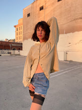 Load image into Gallery viewer, 1980s Soft Heather Yellow Raglan Cardigan