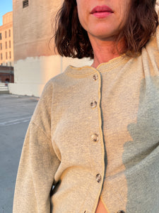 1980s Soft Heather Yellow Raglan Cardigan