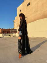Load image into Gallery viewer, 1980s Zodiac Thigh High Black Leather Cowgirl Boots - Size 8.5