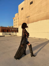 Load image into Gallery viewer, 1980s Zodiac Thigh High Black Leather Cowgirl Boots - Size 8.5