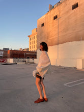 Load image into Gallery viewer, 1960s Ivory Butterfly Knit Fringe Poncho Shawl