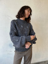 Load image into Gallery viewer, 1980s Grey Geometric Print Pullover Sweater