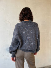Load image into Gallery viewer, 1980s Grey Geometric Print Pullover Sweater