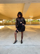 Load image into Gallery viewer, 1990s Black Satin Mini Skirt