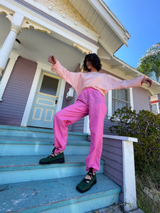 1980s Bubblegum Pink Silk Pullover Blouse