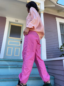 1980s Bubblegum Pink Silk Pullover Blouse
