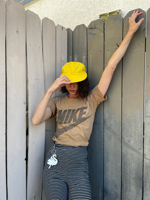 1980s Bright Yellow Cotton Cap