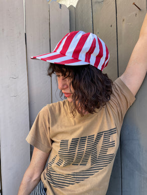 1980s Saks Fifth Ave Red & White Cotton Cap