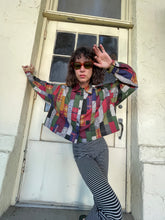 Load image into Gallery viewer, Reworked 1980s Patchwork Print Tent Blouse