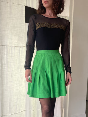 1980s Kelly Green Tennis Skirt