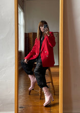Load image into Gallery viewer, 1980s Red Linen Double Breasted Blazer