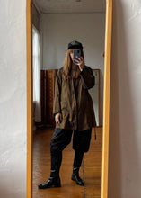 Load image into Gallery viewer, 1990s Brown Iridescent Sharkskin Open Trench Jacket