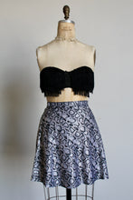 Load image into Gallery viewer, 1990s Grey Satin Snakeskin Print Tennis Skirt